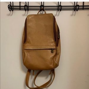 vintage camel backpack
